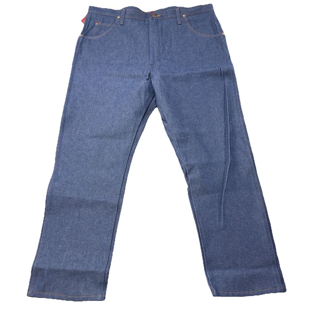 NWT Wrangler 3K Jeans Mens 42x30 Relaxed Fit Cowboy Cut Blue Denim Western Rodeo